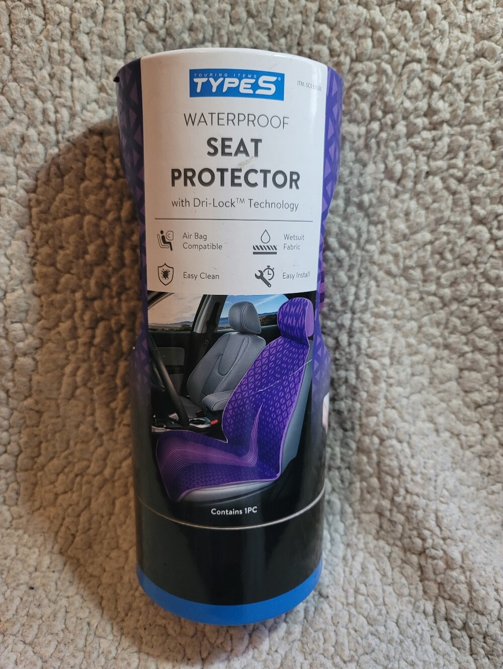 Waterproof Purple Seat Protector with Dri-Lock™ Technology